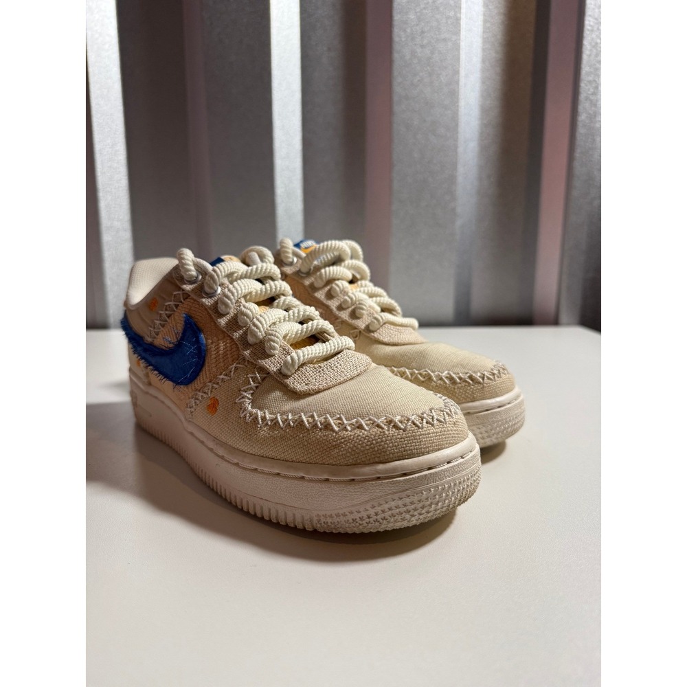 Nike Air Force 1 Low Women's "Los Angeles" DV2223-100 Beige Blue Size 7 - Picture 5 of 7